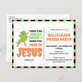 スタイリッシュキリスト教ハロウィーン インビテーションポストカード