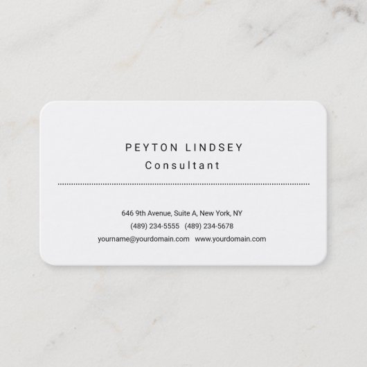 スタイリッシュクラシカルプロフェッショナルデザイン 名刺 (正面)