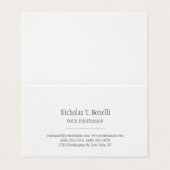 スタイリッシュクラシカル白エレガント平野シンプル 名刺 (外部フラット)