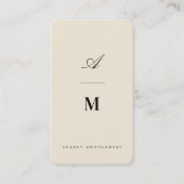 スタイリッシュクラシックダブルモノグラムミニマモダンリスト 名刺 (正面)