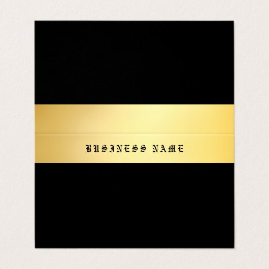 スタイリッシュクラシックトレンディーオールド英語文字金ゴールド 名刺 (外部フラット)