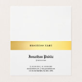 スタイリッシュクラシックトレンディーオールド英語文字金ゴールド 名刺 (内部フラット)