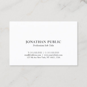 スタイリッシュクラシックルックプレーンミニマル懐かしい 名刺