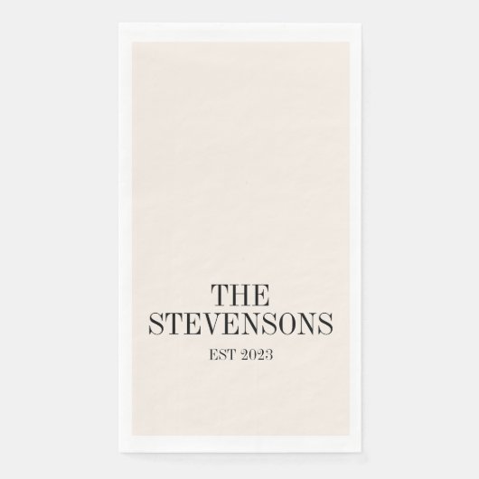 スタイリッシュクラシック姓Est日付アイボリー (正面)