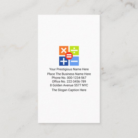 スタイリッシュクリエイティブの財務番号 名刺 (裏面)