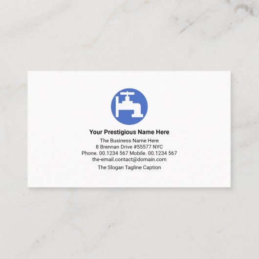 スタイリッシュクリエイティブブルー洪水水波配管 名刺 (裏面)