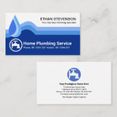 スタイリッシュクリエイティブブルー洪水水波配管 名刺 (正面/裏面)