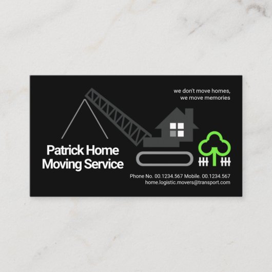 スタイリッシュクリエイティブホーム移動式クレーン 名刺 (正面)