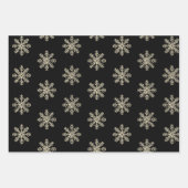 スタイリッシュクリスマスさくらんぼレッドグリッターそりドット ラッピングペーパーシート (正面3)