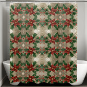 スタイリッシュクリスマスのシャワーカーテン シャワーカーテン