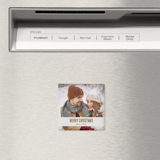 スタイリッシュクリスマスギフト記念写真記念 マグネット (インサイチュ (食洗機))