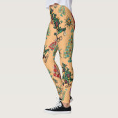 スタイリッシュクリスマスツリーの宝石パターン レギンス (左)