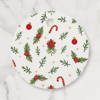 スタイリッシュクリスマスパターンラベル フェイバータグ