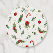 スタイリッシュクリスマスパターンラベル フェイバータグ (正面)