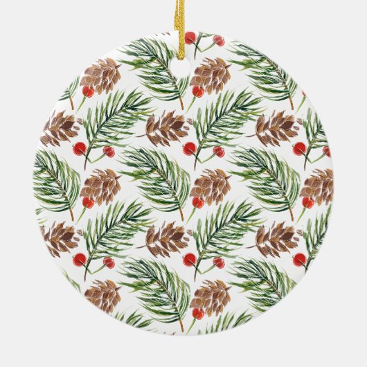 スタイリッシュクリスマスファミリー写真オーナメント セラミックオーナメント (裏面)