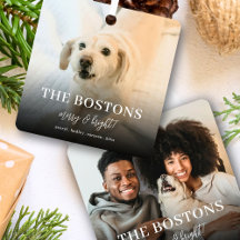 スタイリッシュクリスマスミニマルおもしろいカップル犬2の写真