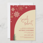 スタイリッシュクリスマス写真結婚Arch セーブザデート (裏面)