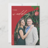 スタイリッシュクリスマス写真結婚Arch 招待状 (正面)