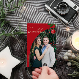 スタイリッシュクリスマス写真結婚Arch 招待状
