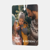 スタイリッシュクリスマス写真 メタルオーナメント (正面左)