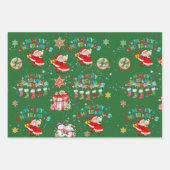 スタイリッシュクリスマス用ラッパー ラッピングペーパーシート (正面3)