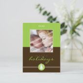 スタイリッシュクリスマス葉書：: stripedstitch 6P シーズンポストカード (スタンド正面)