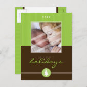 スタイリッシュクリスマス葉書：: stripedstitch 6P シーズンポストカード (正面/裏面)