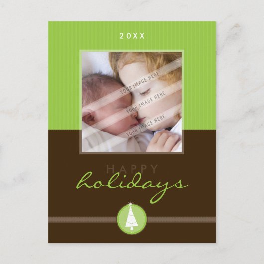 スタイリッシュクリスマス葉書：: stripedstitch 6P シーズンポストカード (正面)