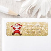 スタイリッシュクリスマス、サンタクロース、キラキラ ラベル (インサイチュ)