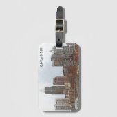 スタイリッシュクリーブランドオハイオスカイラインビュー ラゲッジタグ (正面縦)