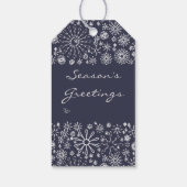 スタイリッシュクールフェスティバルのスノーフレーク渦巻模様 ギフトタグ (裏面)