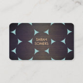 スタイリッシュクールモダン木目円パターン 名刺 (正面)