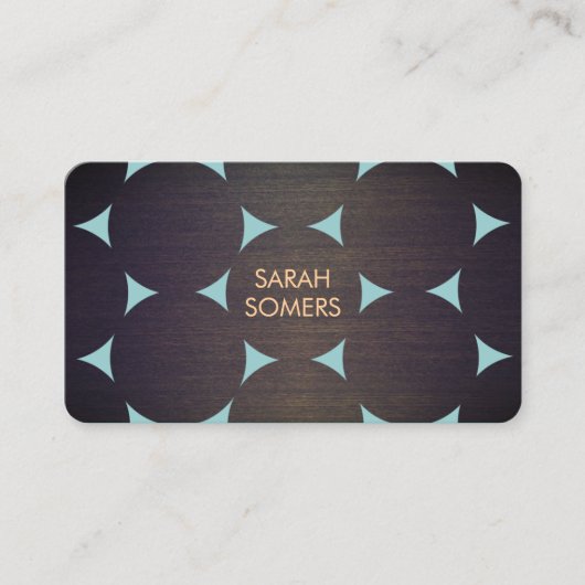 スタイリッシュクールモダン木目円パターン 名刺 (正面)