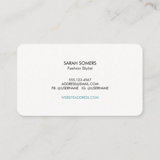 スタイリッシュクールモダン木目円パターン 名刺 (裏面)