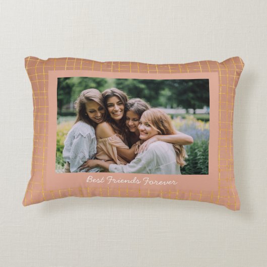 スタイリッシュグラデーショングランジ金ゴールド中和BFF写真 アクセントクッション (裏面)