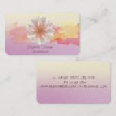 スタイリッシュグラデーション，水彩ブラシストローク蓮 名刺 (正面/裏面)