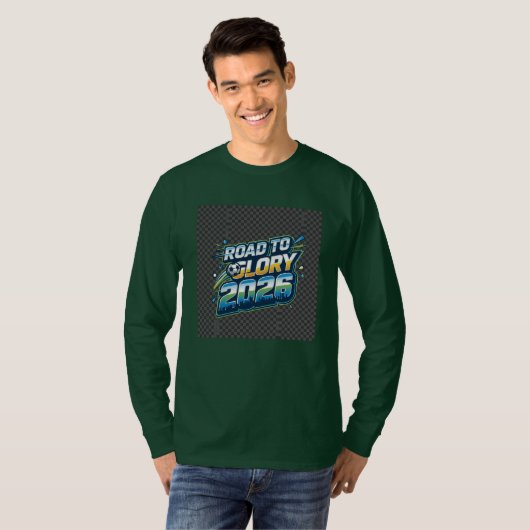 スタイリッシュグラフィック長袖Tシャツ Tシャツ (正面フル)