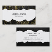 スタイリッシュグランジ破れ 名刺 (正面/裏面)