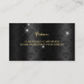 スタイリッシュグリッターレッドフェイク金ゴールドブラックモノグラムブシ 名刺 (裏面)