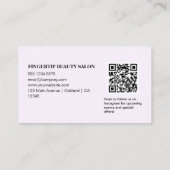 スタイリッシュグリッター美しいネイルサロンロイヤリティカード 名刺 (裏面)