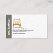スタイリッシュグレーコラムセミトラック運転士 名刺 (裏面)