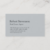 スタイリッシュグレー実在エステート代理人の名刺 名刺 (裏面)