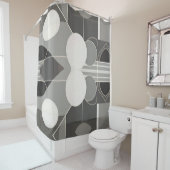 スタイリッシュコンテンポラリー抽象デザイン シャワーカーテン (インサイチュ)