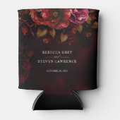 スタイリッシュゴシック様式の赤い黒いフローラ結婚 缶クーラー (正面)