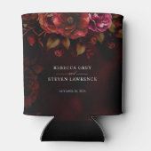 スタイリッシュゴシック様式の赤い黒いフローラ結婚 缶クーラー (裏面)