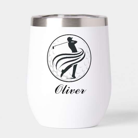 スタイリッシュゴルファーのシルエパーソナライズされたット (背面)