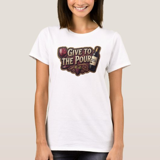 スタイリッシュゴールド GIVE TO THE POUR Tシャツ (正面)