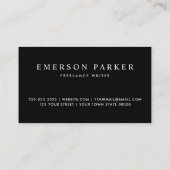 スタイリッシュサテン縁どグロカスタムゴプロフェッショナル 名刺 (裏面)