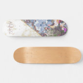 スタイリッシュサボテンと多肉質のデザイン スケートボード (横)