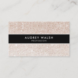 スタイリッシュシャンパンピンクグリッターブストライプのラック 名刺